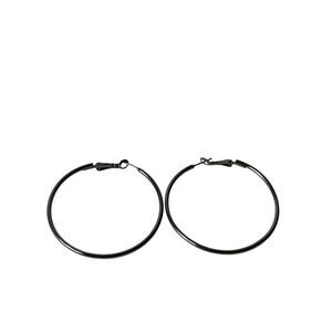 Gunmetal Hoop Earrings 2 inches